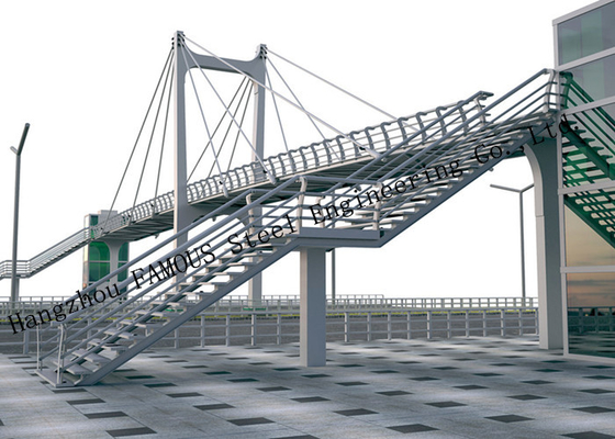 La CINA Metallo prefabbricato del corrimano di Skywalk dei ponti pedonali del metallo sopra la città della strada che fa un giro turistico fornitore